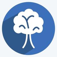 Icon Tree. suitable for garden symbol. long shadow style. simple design editable. design template vector. simple symbol illustration vector