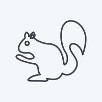 Icon Squirrel. suitable for animal symbol. line style. simple design editable. design template vector. simple symbol illustration vector