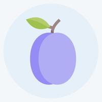 icono de ciruela. adecuado para el símbolo de frutas y verduras. estilo plano diseño simple editable. vector de plantilla de diseño. ilustración de símbolo simple