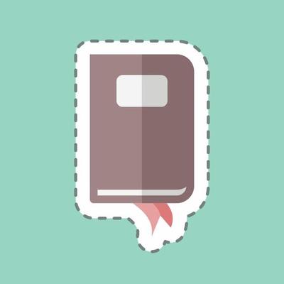 Sticker line cut Notebook. suitable for Web Interface symbol. simple design editable. design template vector. simple symbol illustration