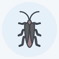 Icon Bug II. suitable for Animal symbol. color mate style. simple design editable. design template vector. simple symbol illustration vector
