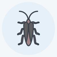 Icon Bug II. suitable for Animal symbol. color mate style. simple design editable. design template vector. simple symbol illustration vector