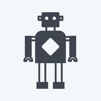 Icon Robotics. suitable for data analytics symbol. glyph style. simple design editable. design template vector. simple symbol illustration vector