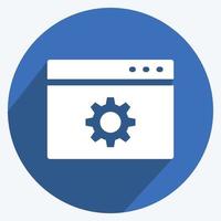 icono de optimización web. adecuado para su símbolo de servicios. estilo de sombra larga. diseño simple editable. vector de plantilla de diseño. ilustración de símbolo simple