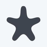 icono de estrella de mar. adecuado para el símbolo del mar. estilo de glifo. diseño simple editable. vector de plantilla de diseño. ilustración de símbolo simple