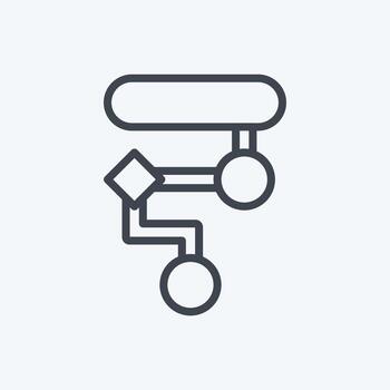Icon Design Algorithm. suitable for data analytics symbol. line style. simple design editable. design template vector. simple symbol illustration vector