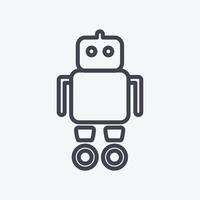 robot icono. adecuado para símbolo de juguete. estilo de línea diseño simple editable. vector de plantilla de diseño. ilustración de símbolo simple