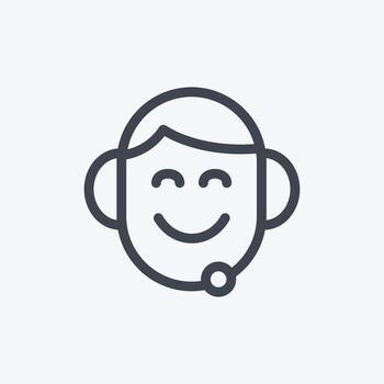 soporte de iconos. adecuado para el símbolo de retroalimentación. estilo de línea diseño simple editable. vector de plantilla de diseño. ilustración de símbolo simple