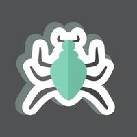 pegatina insecto araña. adecuado para el símbolo animal. diseño simple editable. vector de plantilla de diseño. ilustración de símbolo simple