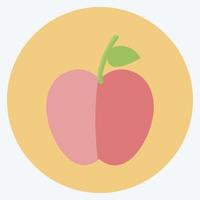 manzanas icono. adecuado para el símbolo del jardín. estilo plano diseño simple editable. vector de plantilla de diseño. ilustración de símbolo simple