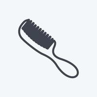Icon Hairbrush. suitable for beauty care symbol. line style. simple design editable. design template vector. simple symbol illustration vector