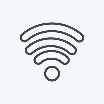 Icon Wifi. suitable for Mobile Apps symbol. line style. simple design editable. design template vector. simple symbol illustration vector