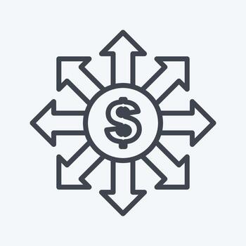 Icon Funding. suitable for Community symbol. line style. simple design editable. design template vector. simple symbol illustration vector