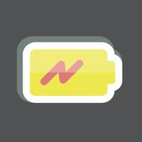 Sticker Battery 2. suitable for Mobile Apps symbol. simple design editable. design template vector. simple symbol illustration vector