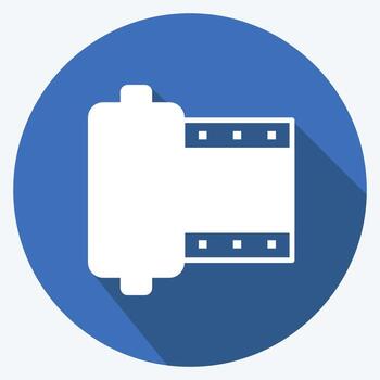 Icon Camera Roll. suitable for Photo Editing symbol. long shadow style. simple design editable. design template vector. simple symbol illustration vector