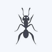 icon ant 1. adecuado para el símbolo animal. estilo de glifo. diseño simple editable. vector de plantilla de diseño. ilustración de símbolo simple