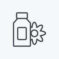 loción perfumada con iconos. adecuado para el símbolo de spa. estilo de línea diseño simple editable. vector de plantilla de diseño. ilustración de símbolo simple