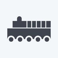 tren de juguete icono. adecuado para símbolo de juguete. estilo de glifo. diseño simple editable. vector de plantilla de diseño. ilustración de símbolo simple