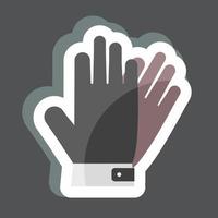 Sticker Leather Gloves. suitable for men accessories symbol. simple design editable. design template vector. simple symbol illustration vector