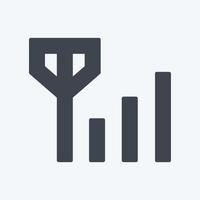 Icon Signals. suitable for Mobile Apps symbol. glyph style. simple design editable. design template vector. simple symbol illustration vector