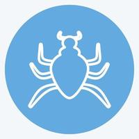 Icon Spider Insect. suitable for Animal symbol. blue eyes style. simple design editable. design template vector. simple symbol illustration vector