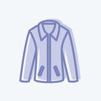 chaqueta de icono. adecuado para el símbolo de accesorios masculinos. estilo de dos tonos. diseño simple editable. vector de plantilla de diseño. ilustración de símbolo simple