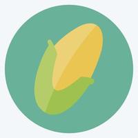 icono de maíz. adecuado para el símbolo de frutas y verduras. estilo plano diseño simple editable. vector de plantilla de diseño. ilustración de símbolo simple