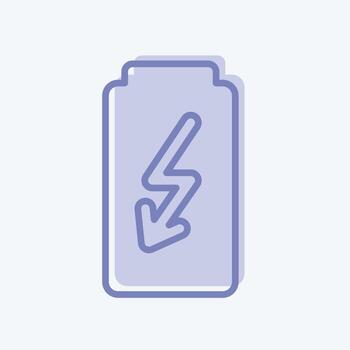 icono de ahorro de energía. adecuado para el símbolo de aplicaciones móviles. estilo de dos tonos. diseño simple editable. vector de plantilla de diseño. ilustración de símbolo simple
