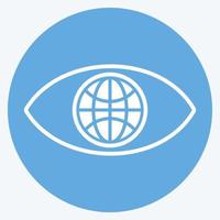 Icon Climate Action. suitable for Community symbol. blue eyes style. simple design editable. design template vector. simple symbol illustration vector