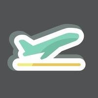 Sticker Flight Takeoff. suitable for Infographics symbol. simple design editable. design template vector. simple symbol illustration vector