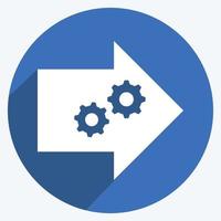 Icon Practical Learning. suitable for Community symbol. long shadow style. simple design editable. design template vector. simple symbol illustration vector