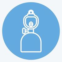 Icon Gas Lamp. suitable for Sea symbol. blue eyes style. simple design editable. design template vector. simple symbol illustration vector