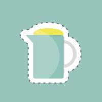 Sticker line cut French Press. suitable for Drink symbol. simple design editable. design template vector. simple symbol illustration vector