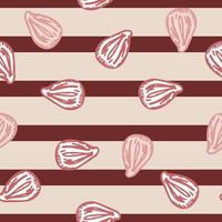 Seamless pattern engraved seeds. Vintage background plants kernels in hand drawn style. Botanical sketch. vector