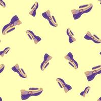 Seamless pattern with modern sneakers. Background with shoes for active lifestyle in doodle style. vector