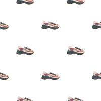 Seamless pattern with modern sneakers. Background with shoes for active lifestyle in doodle style. vector