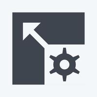 Icon Scalable System. suitable for data analytics symbol. glyph style. simple design editable. design template vector. simple symbol illustration vector