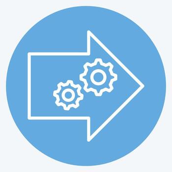 Icon Practical Learning. suitable for Community symbol. blue eyes style. simple design editable. design template vector. simple symbol illustration vector