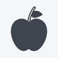 Icon Apples. suitable for garden symbol. glyph style. simple design editable. design template vector. simple symbol illustration vector