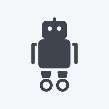 Icon Robot. suitable for Toy symbol. glyph style. simple design editable. design template vector. simple symbol illustration vector