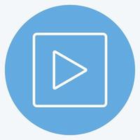 Icon Slideshow. suitable for Photo Editing symbol. blue eyes style. simple design editable. design template vector. simple symbol illustration vector
