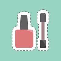 artículos de tratamiento de uñas cortados en línea adhesiva. adecuado para el símbolo de spa. diseño simple editable. vector de plantilla de diseño. ilustración de símbolo simple