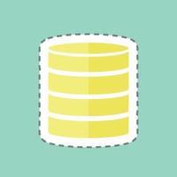 Sticker line cut Unstructured Data. suitable for data analytics symbol. simple design editable. design template vector. simple symbol illustration vector