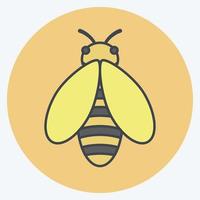Icon Bee. suitable for animal symbol. color mate style. simple design editable. design template vector. simple symbol illustration vector