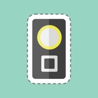 Sticker line cut Speaker. suitable for party symbol. simple design editable. design template vector. simple symbol illustration vector