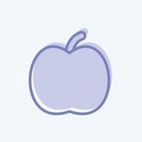 icono de manzana. adecuado para el símbolo del jardín. estilo de dos tonos. diseño simple editable. vector de plantilla de diseño. ilustración de símbolo simple