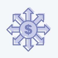 financiación de iconos. adecuado para el símbolo de la comunidad. estilo de dos tonos. diseño simple editable. vector de plantilla de diseño. ilustración de símbolo simple