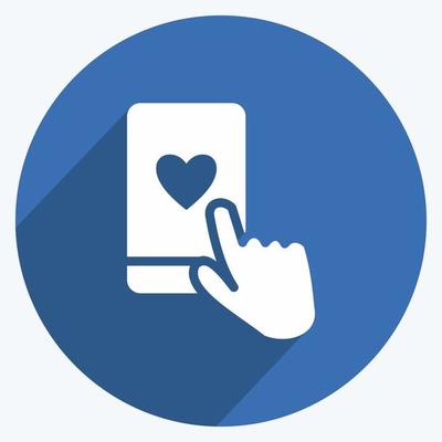Icon Like Comment. suitable for Feedback symbol. Long Shadow Style. simple design editable. design template vector. simple symbol illustration