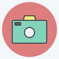 Icon Camera. suitable for Photo Editing symbol. color mate style. simple design editable. design template vector. simple symbol illustration vector