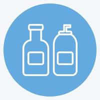 Icon Cream Bottles. suitable for Spa symbol. blue eyes style. simple design editable. design template vector. simple symbol illustration vector